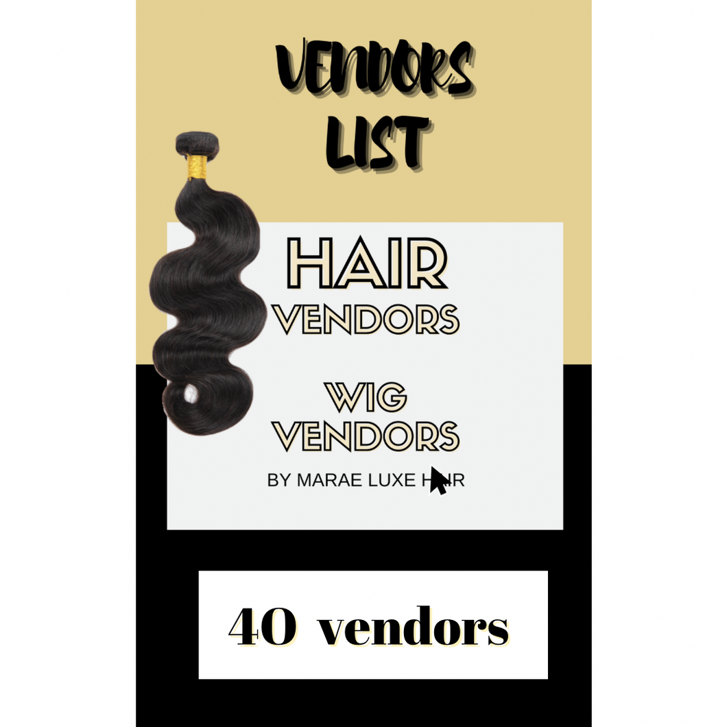 E Book: Hair Vendor List